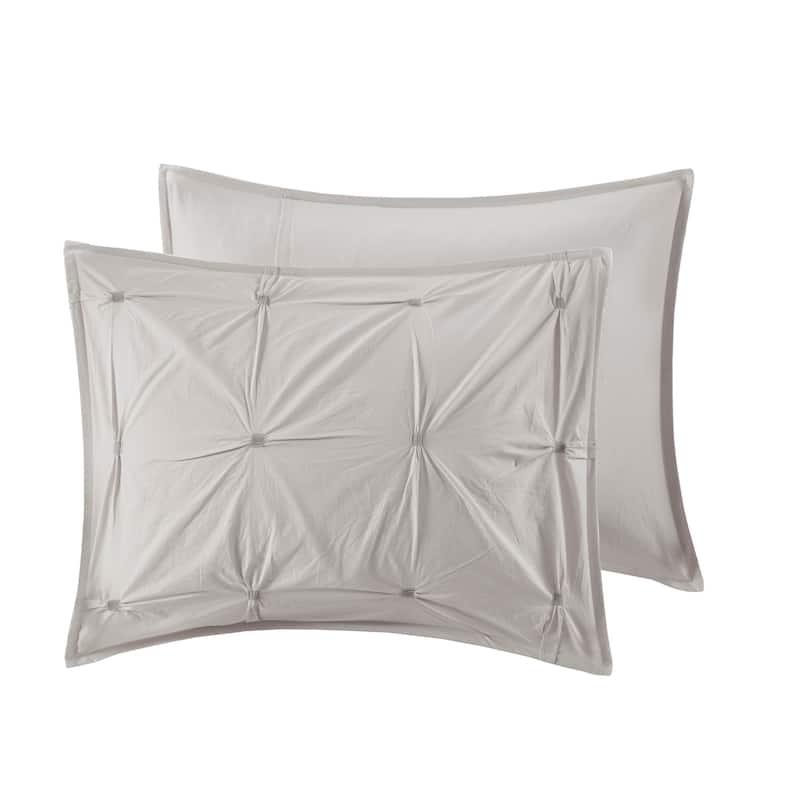 INK+IVY Masie 3 Piece Elastic Embroidered Cotton Comforter Set