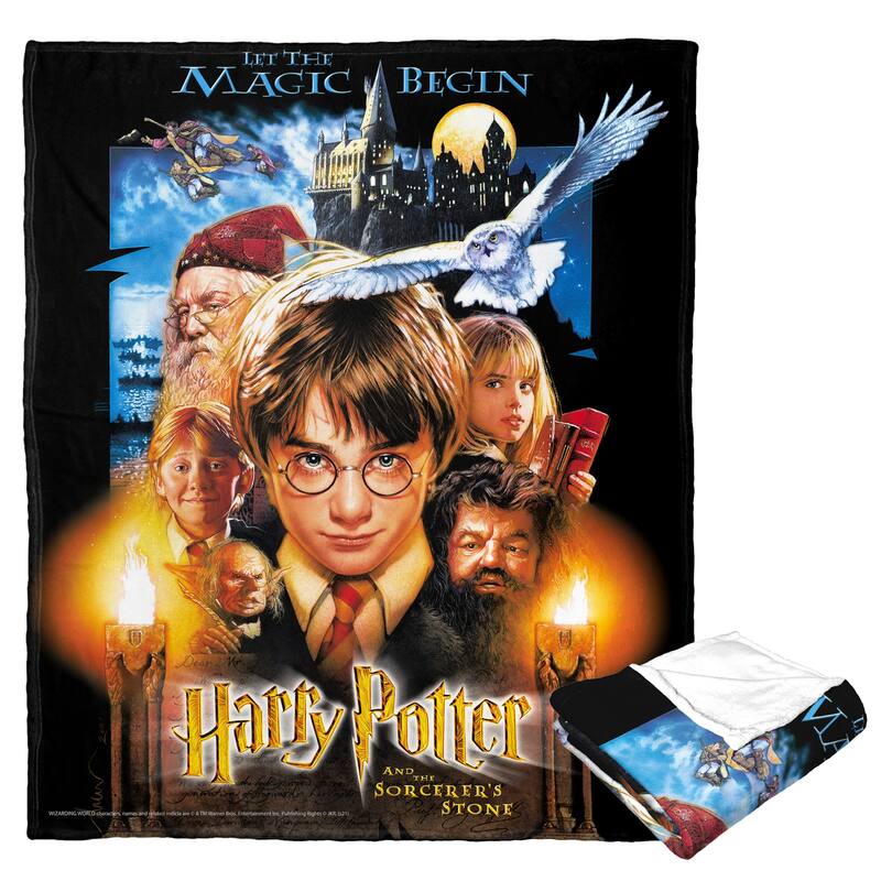 Warner Brothers Harry Potter Sorcerer's Stone Silk Touch Throw Blanket