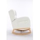 preview thumbnail 52 of 98, Teddy Fabric Upholstered Rocking Armchair with Solid Wood Frame & Legs, Cozy Ergonomic Lounge Chair with Soft Cushioning