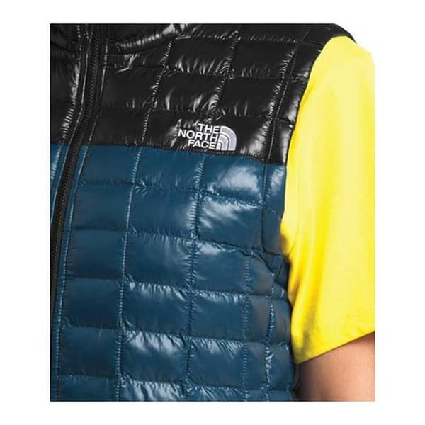 The North Face Women S Thermoball Eco Vest Blue Wing Teal Tnf Black Overstock