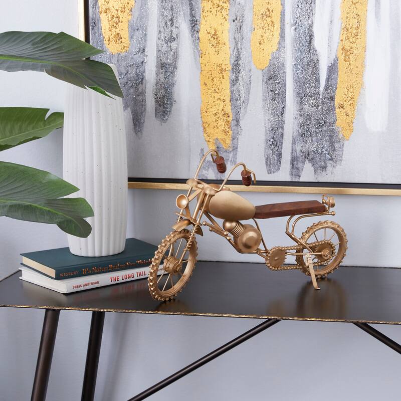 Black Metal Motorcycle Decorative Sculpture