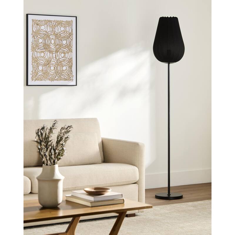 Livabliss Cayo Modern Task Floor Lamp - 72"H x 13"W x 13"D - Black