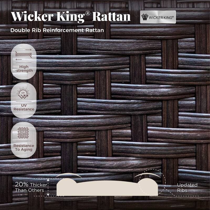 MAISON ARTS Patio Furniture Set with 56" Fire Pit Table, Deep Seating Sofa & Swivel, Rocking, and Fixed Chairs (5 Seats, Beige)