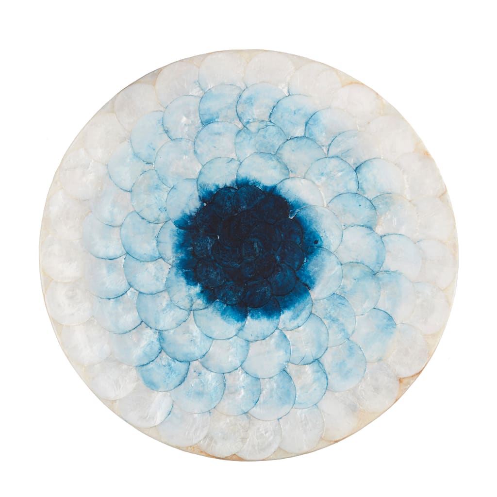 Capiz Shell Placemats (Set of 4) - Layered Shell Disc Design for Dining & Entertaining, 15"