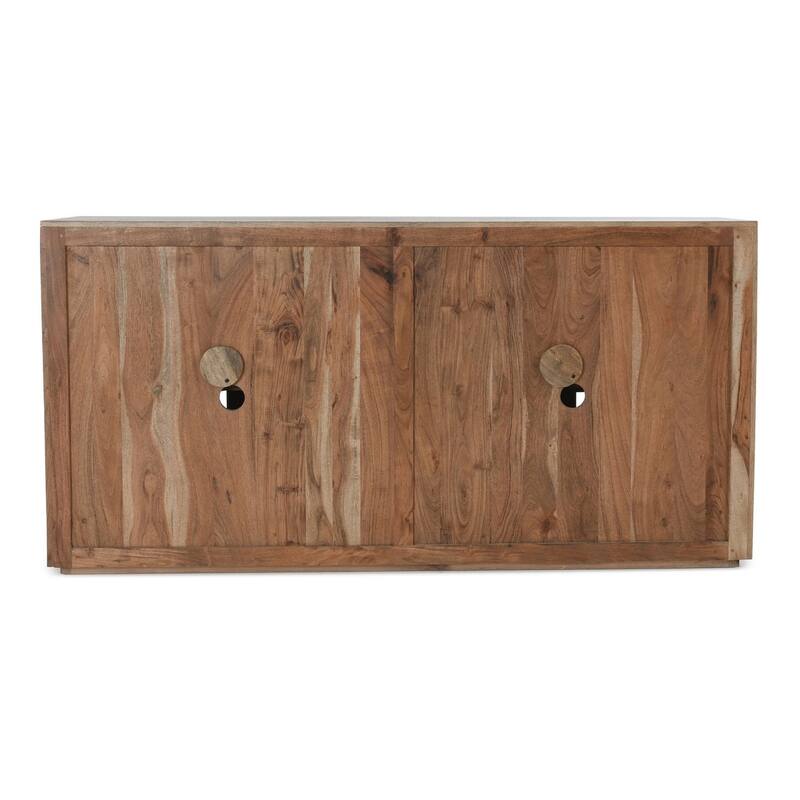 Classic Home Bradley 4-Door Oak Sideboard Buffet - 72Wx18Dx36H