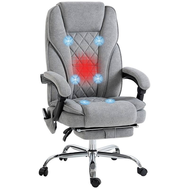 Adjustable Massage Office Chair Heated Reclining w/ 6 Vibration Points