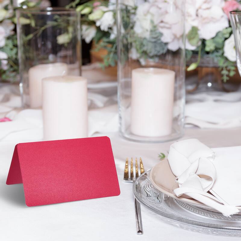 Blank Greeting Cards,50Pcs Favor Decor Foldable Card Pearlescent Paper