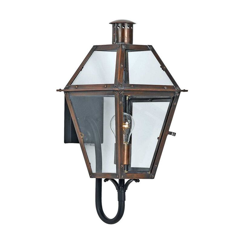 Rue De Royal 1-Light Outdoor Wall Lantern in Aged Copper - Aged Copper