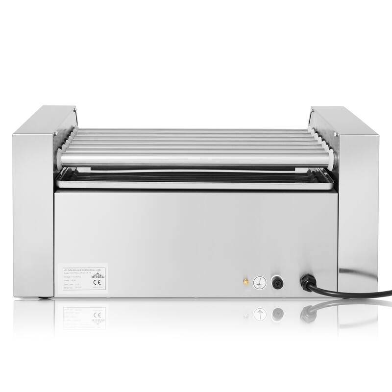 Electric Hot Dog Roller Grill Cooker Machines with Bun Warmer