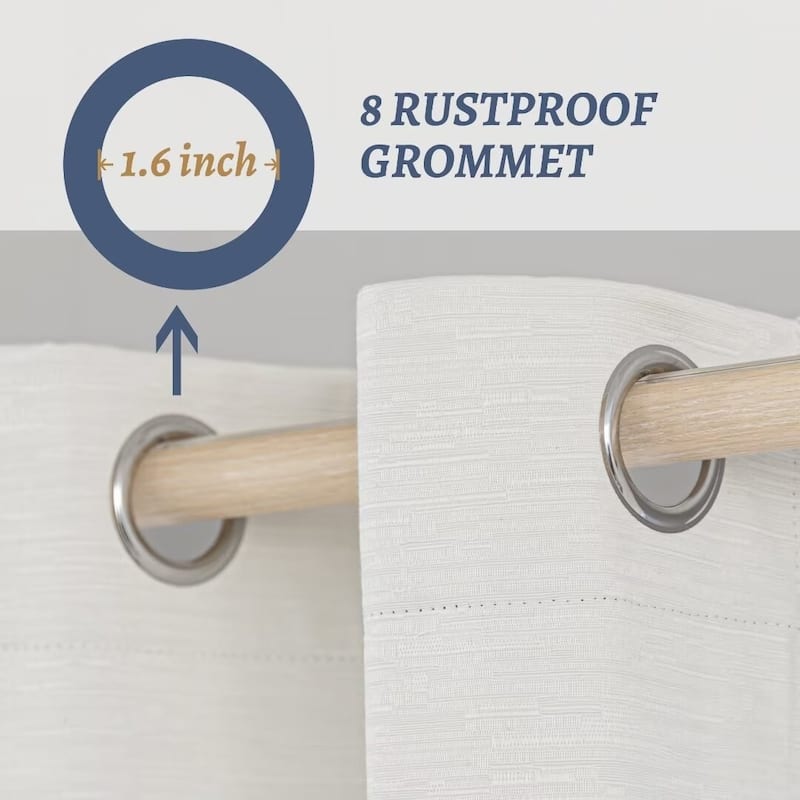 Blackout Cotton Blend Grommet Curtain Pair (2 panels)