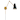 Sylvia 32.5 in. 1-Light Black and Natural Brass Wall Sconce