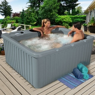 Essential Hot Tubs Hawthorn 14-Jet Lounger Spa in Grey - 71X62X29