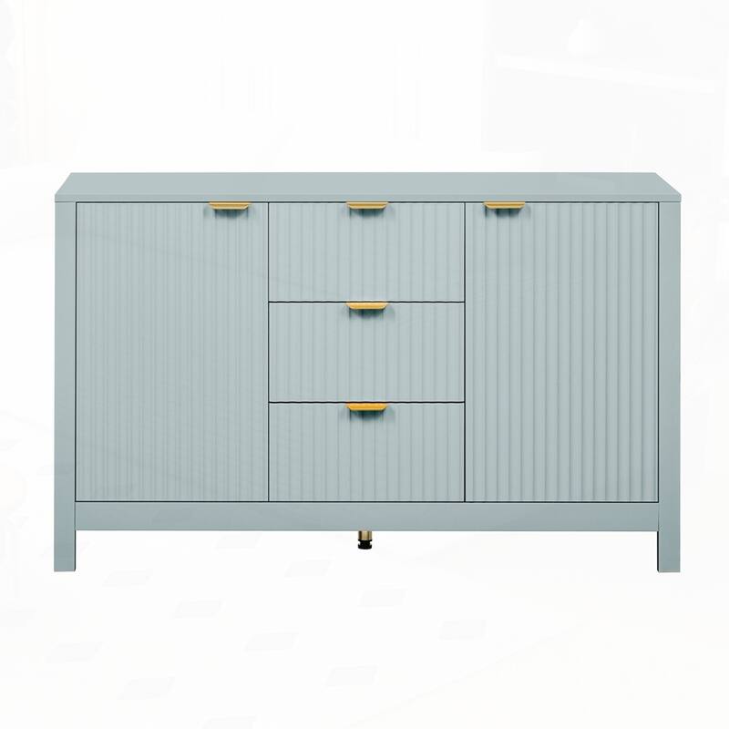 Storage Console Table with Metal Handles
