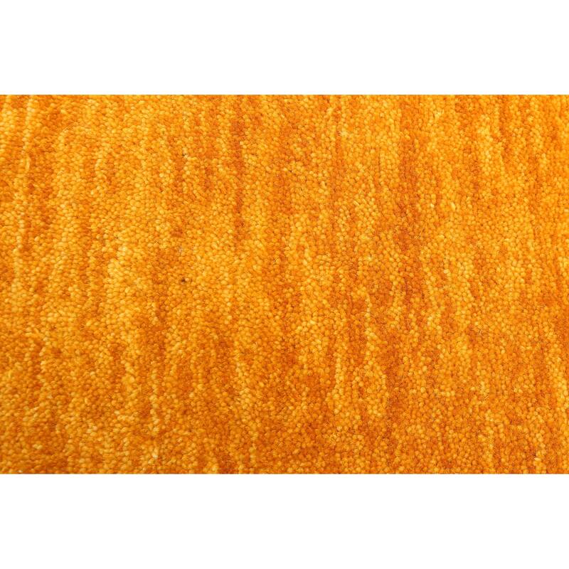 ECARPETGALLERY Hand Loomed Kashkuli Gabbeh Dark Gold Wool Rug - 4'11 x 8'0