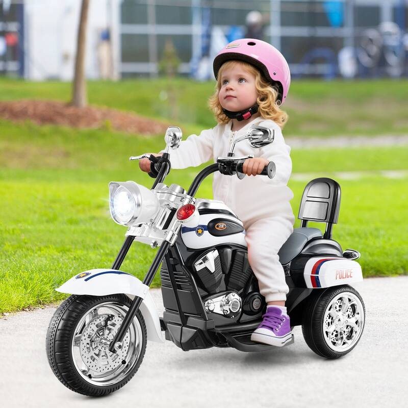 Gymax 6V Electric Kids Motorcycle 3-Wheel Ride On Toy w/ Adjustable
