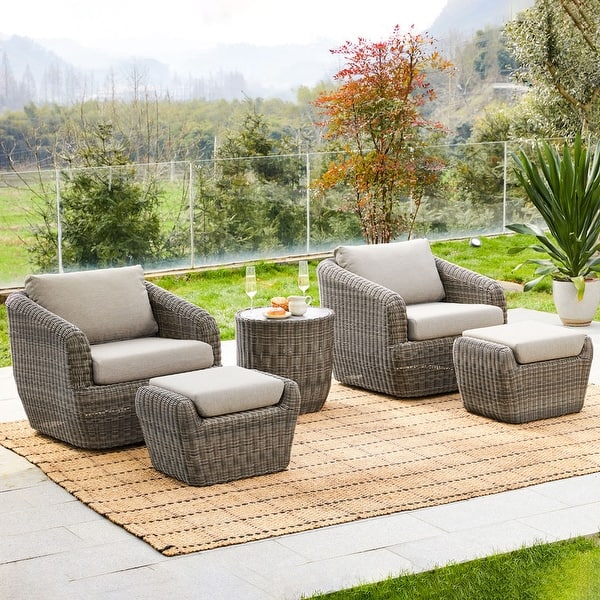 Patio Wicker Furniture Set Outdoor Rattan Bistro Set - On Sale - Bed ...