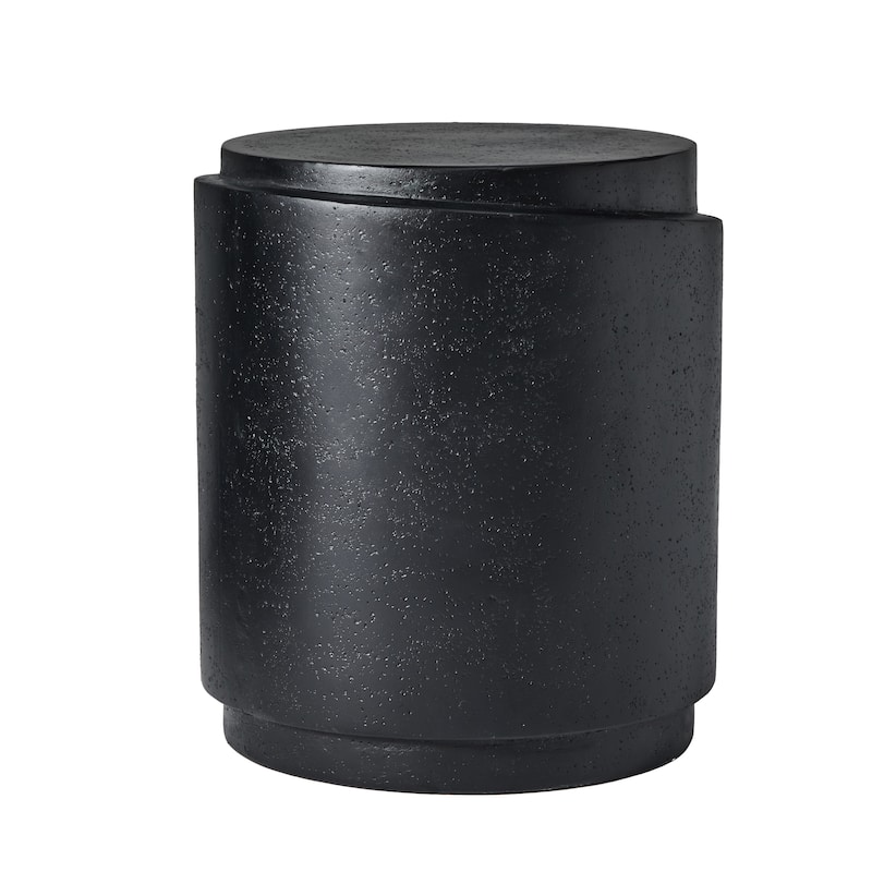 Christopher Knight Home - Terra Modern MGO Outdoor Side Table with Sloped Top in Black - 16.34"W x 16.34"D x 18.7"H