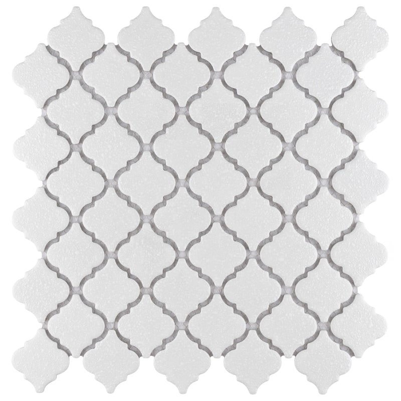 Merola Tile Hudson Tangier Crystalline White 12-3/8" x 12-3/8" Porcelain Floor and Wall Tile