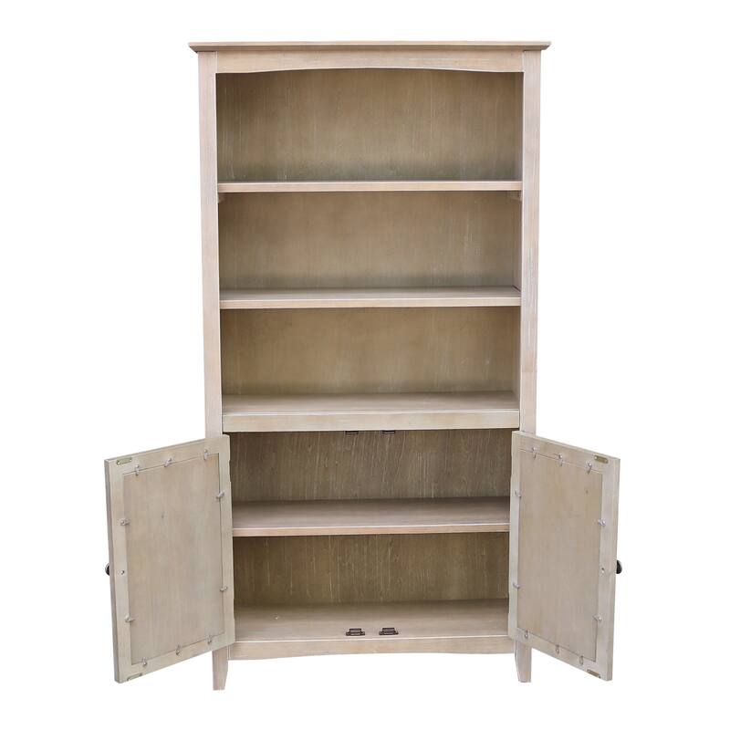 Solid Wood 60" Shaker Bookcase