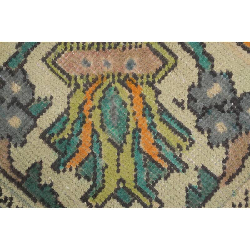 Hand Knotted Oriental 100% Wool Carpet Traditional Floral Navy Blue & Blues Tabriz Area Rug - 12' 3'' X 9' 4''