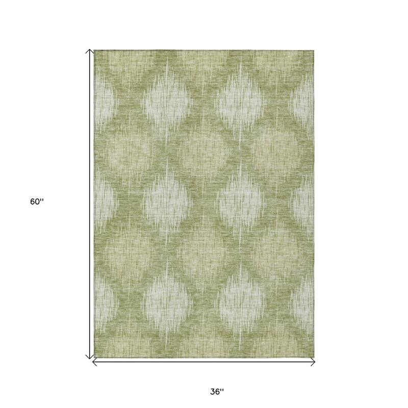 HomeRoots Ikat Transitional Rectangle Outdoor Rug