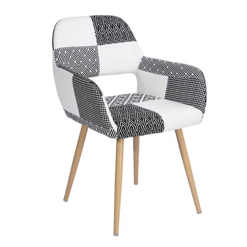 Homy Casa Scandinavian Design Cute Task Accent Office Chair - Patchwork/Fabric