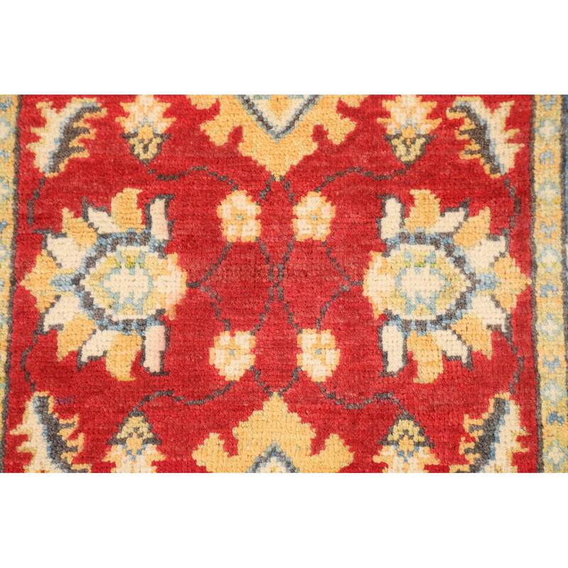 Red Oushak Runner Rug Hand-Knotted Wool Carpet - 2'0" x 5'11"