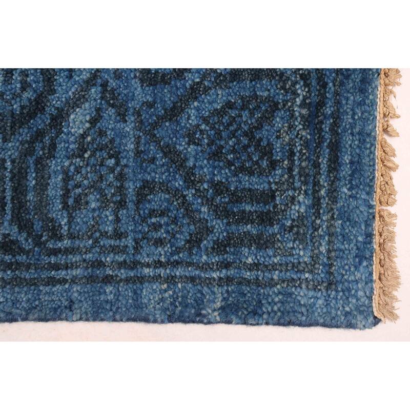 ECARPETGALLERY Hand-knotted Vibrance Blue Wool Rug - 8'1 x 10'0