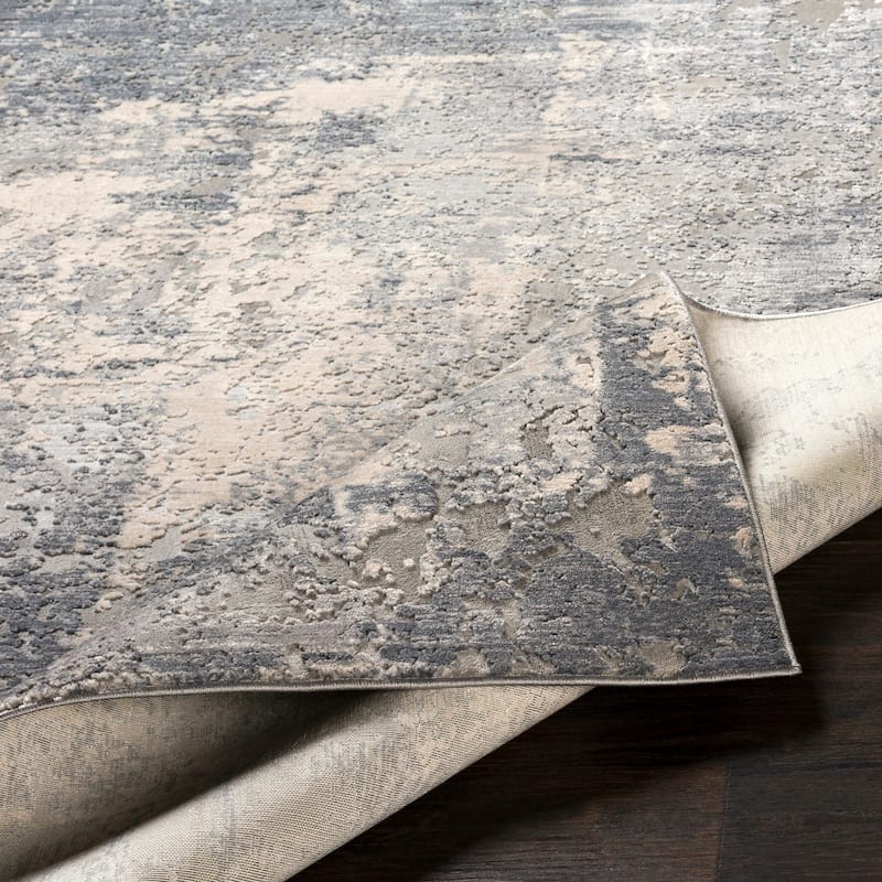 Jovka Grey Modern Abstract Area Rug - 8'10" x 12'4"
