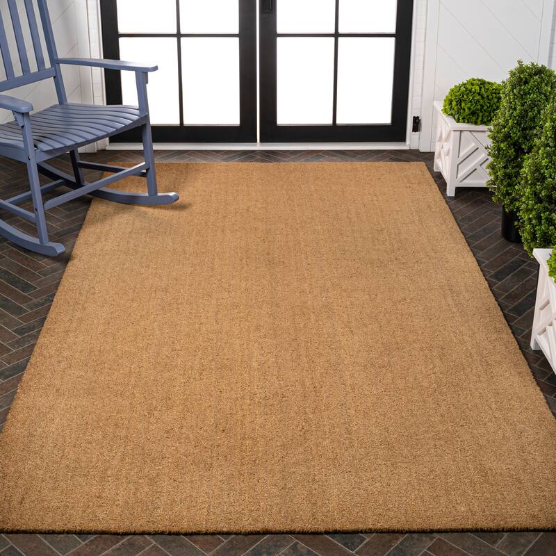JONATHAN Y Classic Natural Coir Indoor/Outdoor Mat