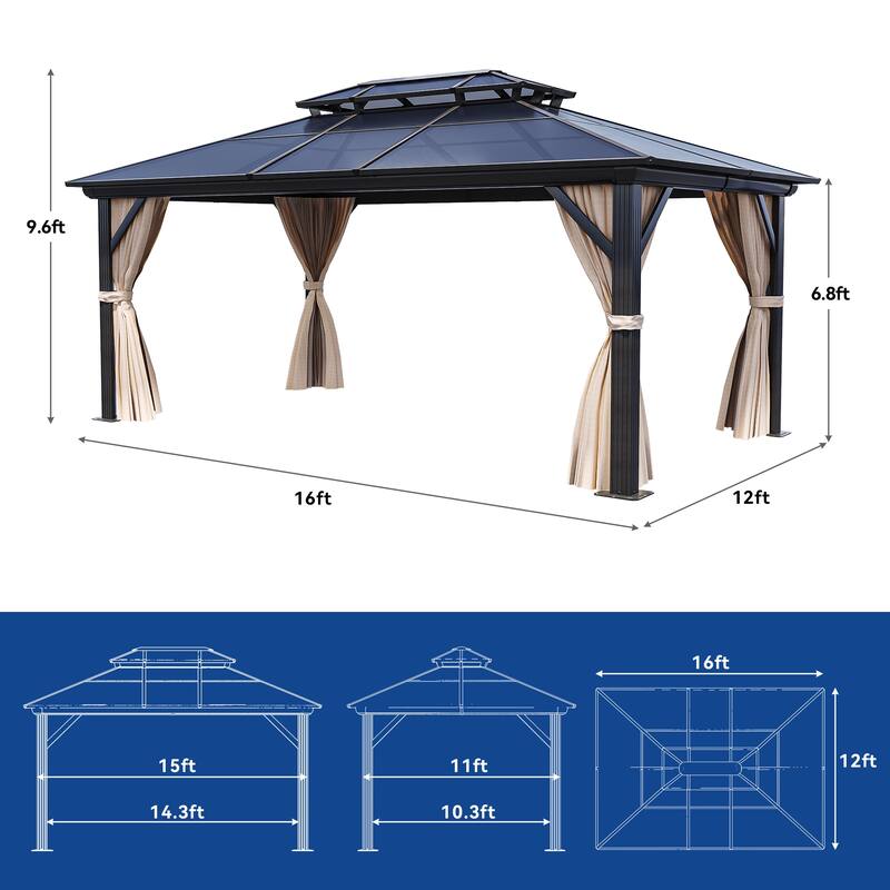 Outdoor Hardtop Canopy Gazebo