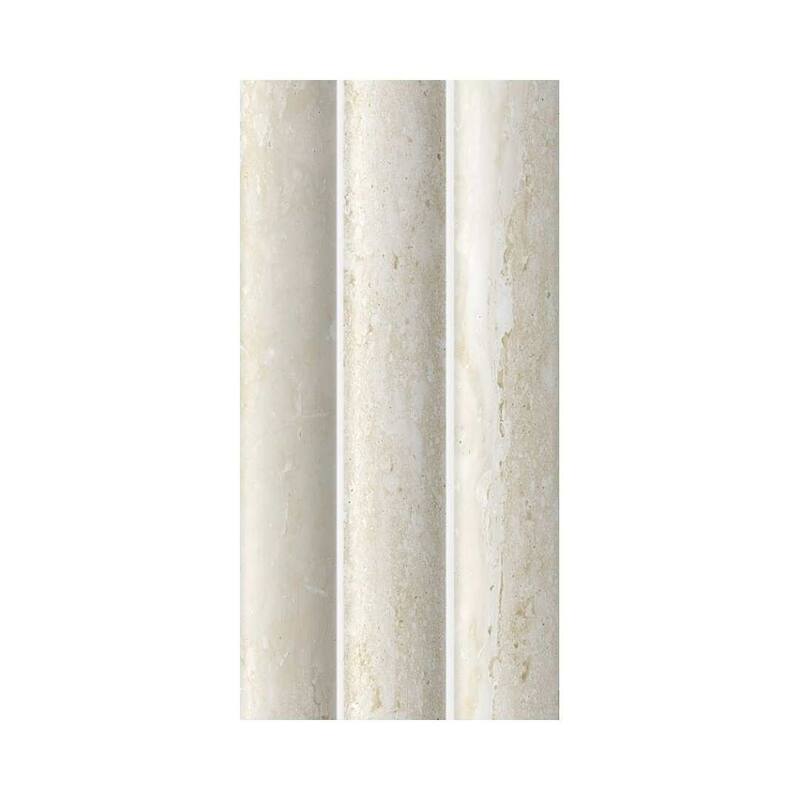 Lyrical 4.5x9 Matte Marble Look Porcelain Fluted Ribbed Tile - Wall, Backplash