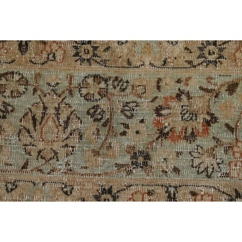 Vegetable Dye Sultanabad Persian Area Antique Rug Handmade Wool Carpet - 9'6" x 12'8"