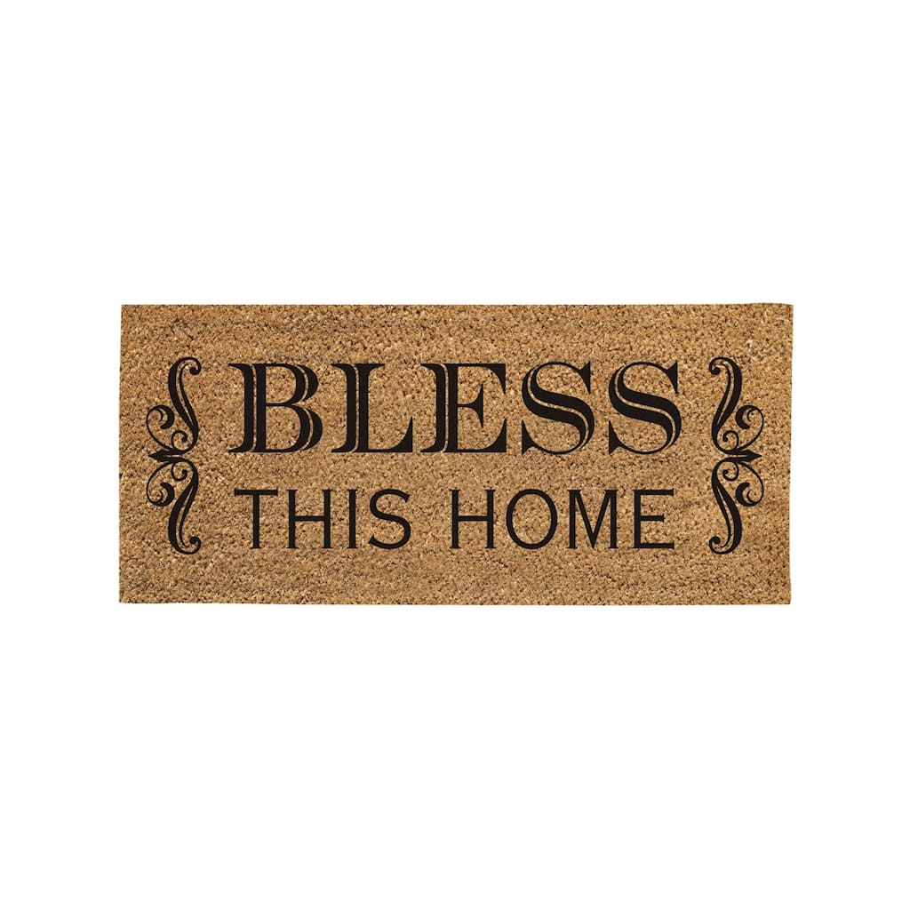Bless this Home Flocked Sassafras Coir Switch Mat