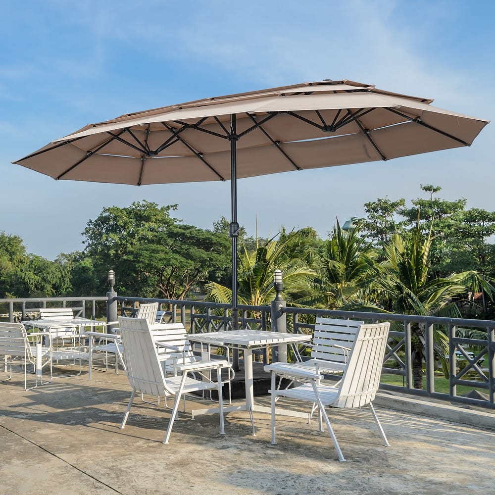 15ft Patio Umbrella with 3-Tiers Umbrella Top without Base