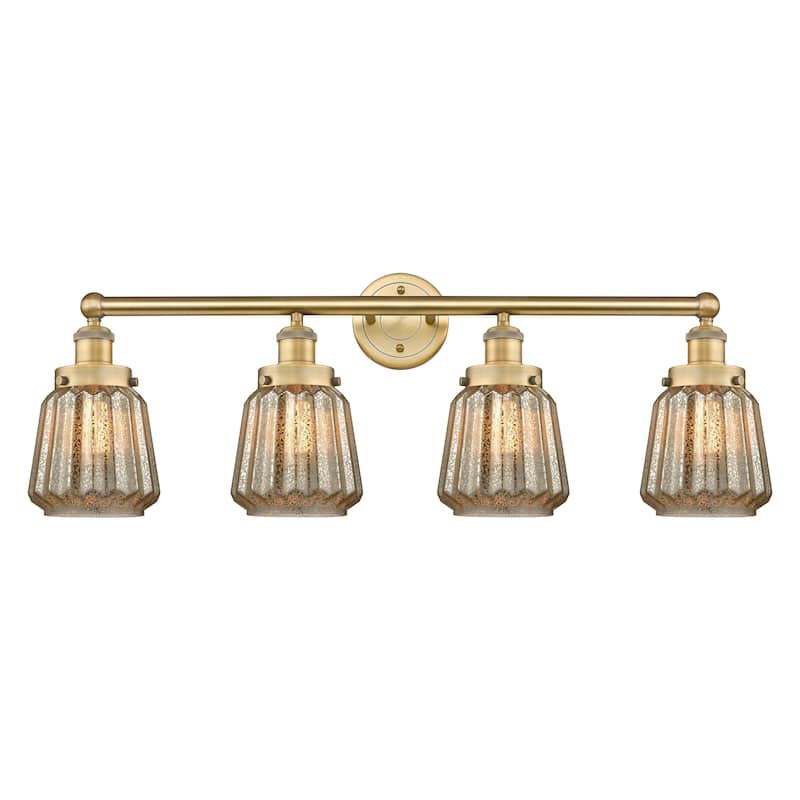 Innovations Lighting Chatham - 4 Light 34" Bath Vanity Light - Mercury/Brushed Brass