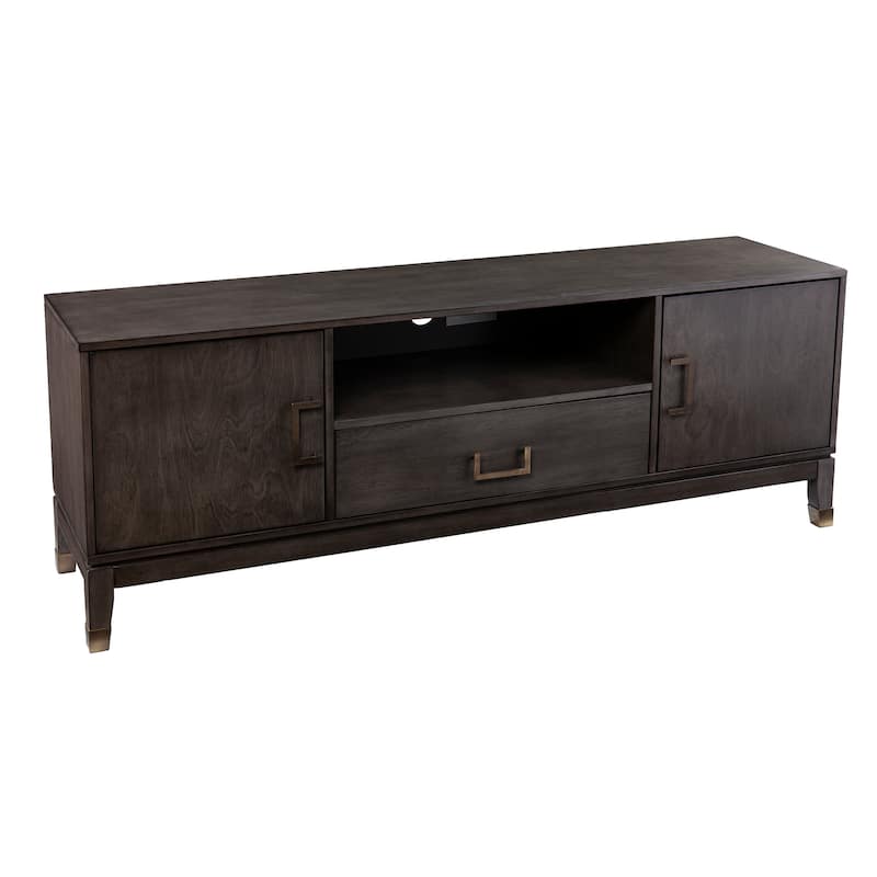 SEI Furniture Barlock Transitional Brown Wood Media TV Stand for TV's up to 60"