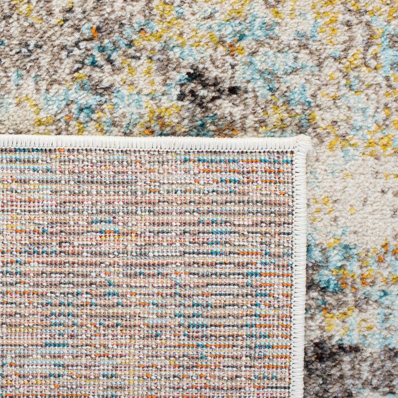 SAFAVIEH Madison Gudlin Modern Abstract Watercolor Rug - 10' x 14' - Grey/Gold - Rectangle
