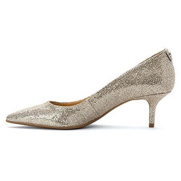 michael kors silver kitten heels