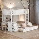 preview thumbnail 37 of 53, Twin-over-Twin Bunk Bed with Twin size Trundle, Storage and Desk, White