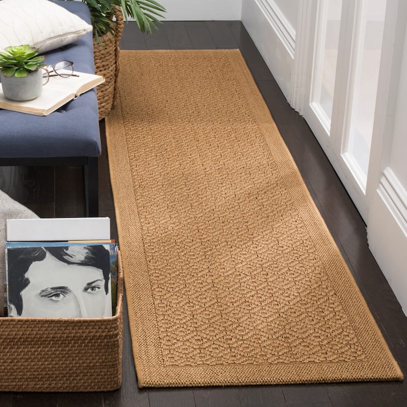 SAFAVIEH, Palm Beach Clevie Modern Sisal Rug - 2'3" x 12' Runner - Maize
