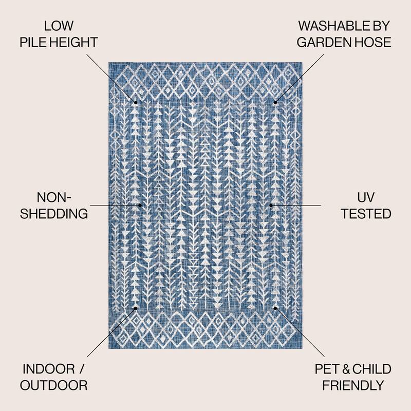 JONATHAN Y Sukie Bohemian Geometric Indoor/Outdoor Area Rug