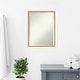 preview thumbnail 20 of 29, Beveled Wood Bathroom Wall Mirror - Svelte Polished Gold Frame