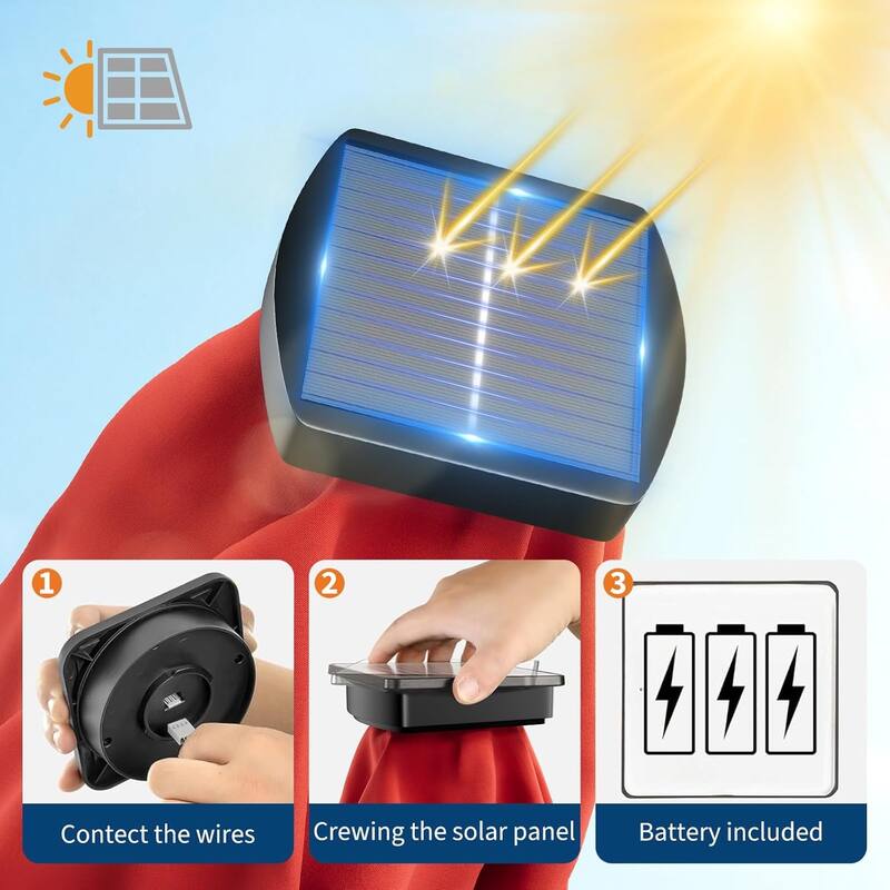 9ft Outdoor Patio Half Umbrella, with Solar LED Lights and Smooth Crank Lift