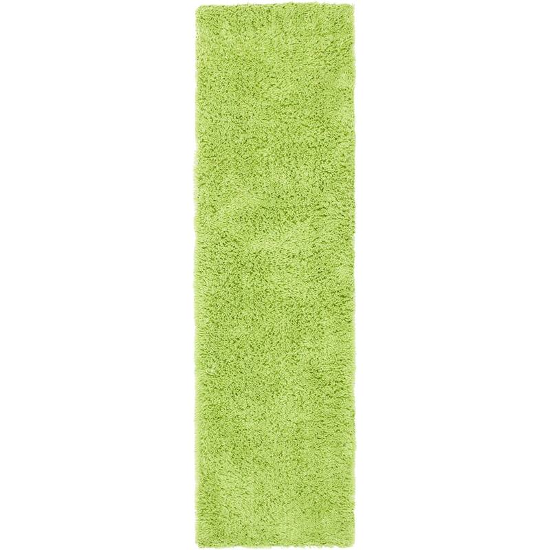 SAFAVIEH Handmade Classic Shag Nakhshun Rug - 2'3" x 6' Runner - Lime