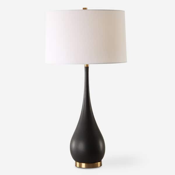 slide 2 of 8, Uttermost Nocturnal Black Table Lamp - 34.5'' H X 18'' W X 18'' D