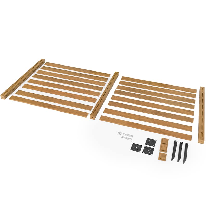 2,4-Panel Courtyard Privacy Fence Without Digging Pits, Easy To Set Up, No Damage To The Ground - 39.3 in. W x 35.6 in. H
