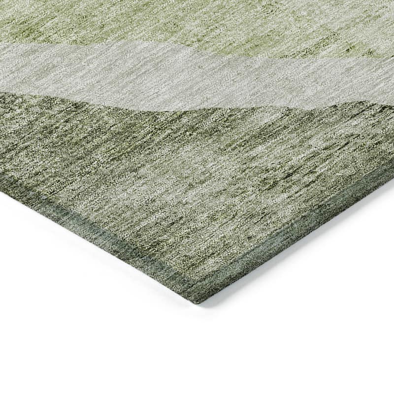 Machine Washable Indoor/ Outdoor Chantille Modern Abstract Rug
