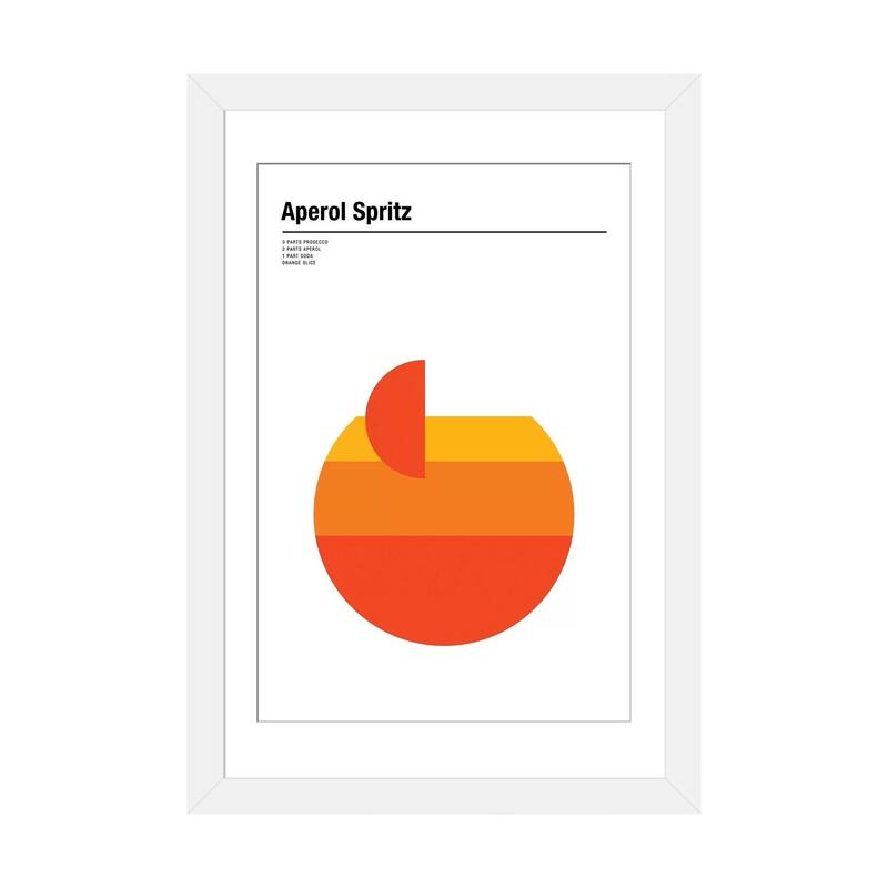 iCanvas "Aperol Spritz" by Nick Barclay - White - 24x16x1