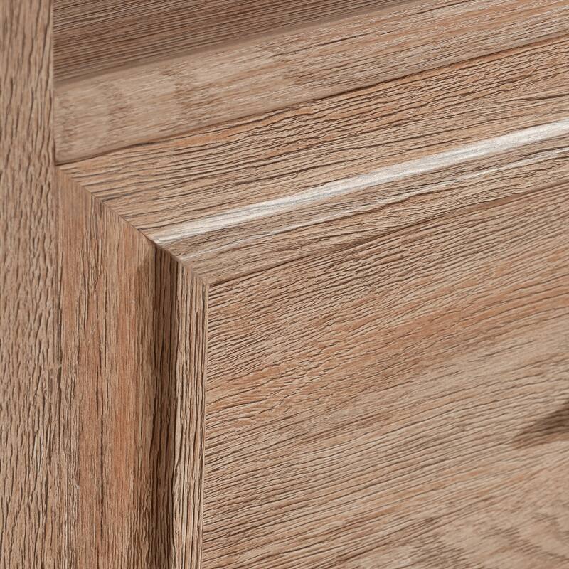 Wood Bookcase with 1 Drawer, Brown - 26.61" W x 17.68" D x 71.97" H